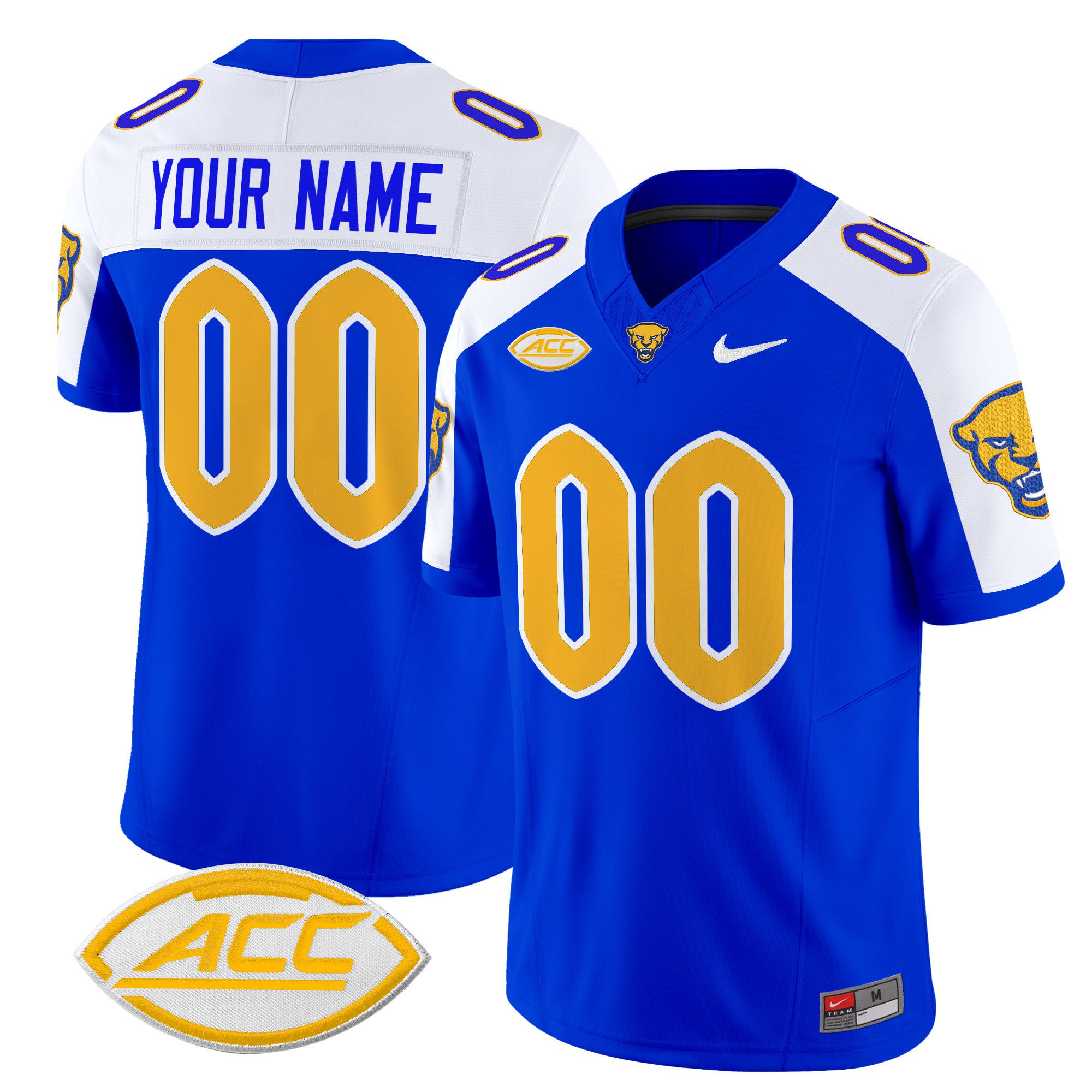 Men Pittsburgh Panthers Blue Nike 2024 Vapor Limited Custom NCAA Jersey->customized ncaa jersey->Custom Jersey